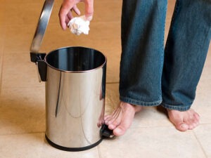 30 gallon stainless steel garbage can with foot pedal