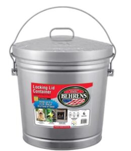 Behrens 6 gallon silver outdoor trash can