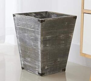 wooden bathroom garbage bin