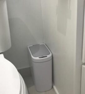 motion sensor trash bin with lid for bathroom